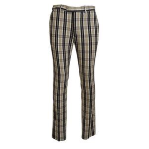 BENCIVENGA Multicolor Checkered Cotton Straight Fit Men Men's Pants